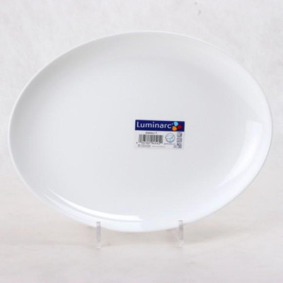 Đĩa (dĩa) thủy tinh bầu dục sâu lòng Luminarc Diwali 33cm N3606 | Hàng chính hãng