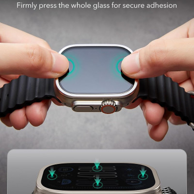 Kính Cường Lực Bảo Vệ Viền ESR Armorite Screen Protector cho Apple Watch Ultra 2/1 49mm – Hàng Chính Hãng