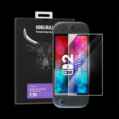 Kính Cường Lực Mipow Kingbull HD Premium Silk Cho Nintendo Switch 2 Cảm Ứng Siêu Nhạy Bảo Vệ Khỏi Trầy Xước Cho Máy Game Hàng Chính Hãng