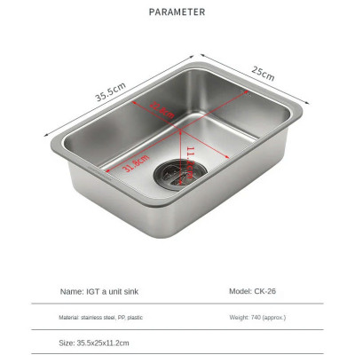 Chậu rửa inox dùng cho bàn IGT Campingmoon CK-26