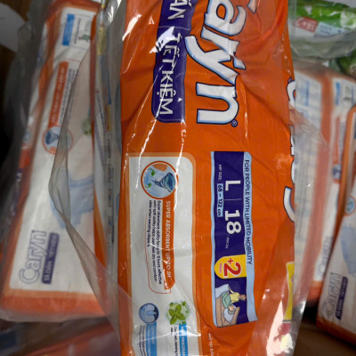 Combo 2 gói tã dán người già Caryn ngày và đêm siêu tiết kiệm gói lớn M18/L18 miếng 