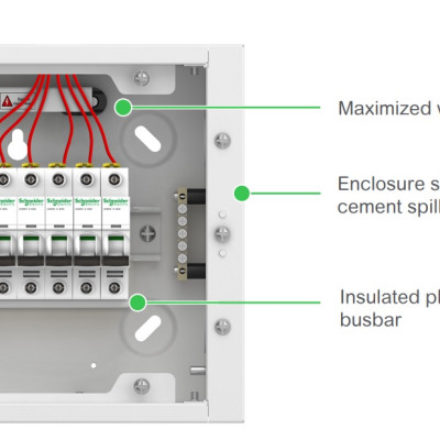 Tủ điện kim loại âm tường Acti9 Schneider (dùng cho 12,16 module)