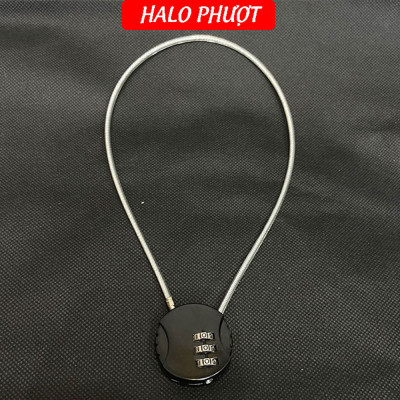 Ổ Khóa Dây Cáp Mật Khẩu 3 Chữ Số Chống Trộm Cho Nón Bảo Hiểm, Hành Lý