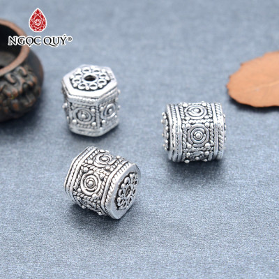 Charm chặn hạt đa giác hoa văn - Ngọc Quý Gemstones