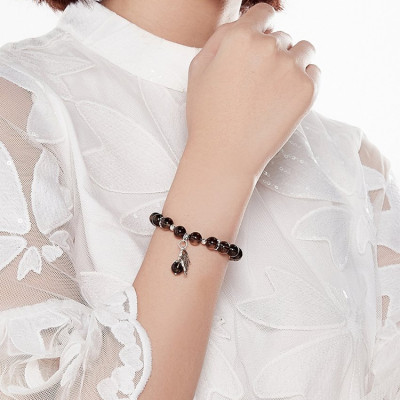 Vòng Đá Thạch Anh Khói Phối Charm Ngọc Quý Gemstones VT8