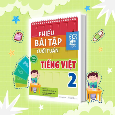 Sách - Phiếu Bài Tập Cuối Tuần Toán Và Tiếng Việt Lớp 2 - Combo   2 Cuốn - Megabook