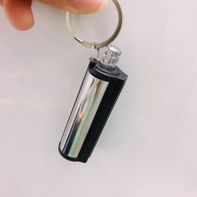 Hột quẹt bật lửa móc khóa diêm xăng sinh tồn hình Trụ Tròn - xài xăng