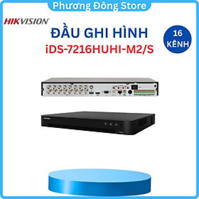 Đầu ghi hình HIKVISION  Hybrid TVI-IP 16 kênh Turbo Acusense iDS-7216HUHI-M2/S(C) 16 ngõ vào video ,.-Hàng chính hãng