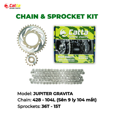 Nhông Sên Dĩa Jupiter Fi, GP, MX, RC, V, Gravita - NSD Jupiter Tất Cả Đời Xe - Nhông Xích CATTA