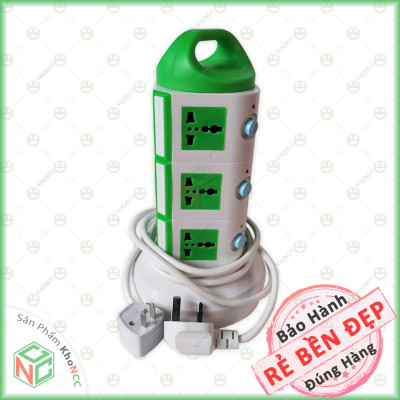 [Chịu Tải] Ổ Điện Đa Năng KhoNCC Hàng Chính Hãng - Có 3 Tầng 11 Lỗ 2 Cổng USB - Chịu Tải 2500W - KLM-OD3T2USB - Nhiều Màu (Ngẫu Nhiên)