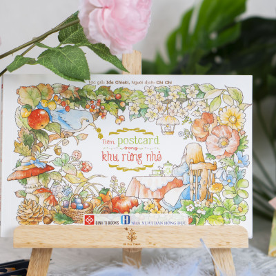 Sách tô màu Tiệm postcard trong khu rừng nhỏ - Đinh Tị Books