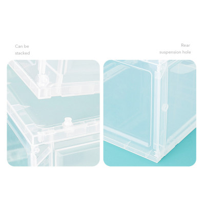 COMBO 2 HỘP ĐỰNG GIÀY CAO CẤP SNEAKER THỂ THAO NHỰA CỨNG NẮP TRONG SUỐT TÍCH HỢP NAM CHÂM HÍT (MÀU ĐEN/ MÀU TRẮNG TRONG)