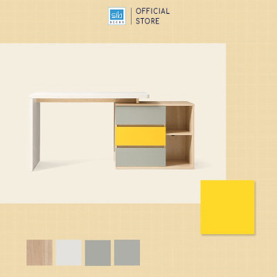 Bàn Làm Việc Kết Hợp Tủ Gỗ Nhiều Ngăn Hiện Đại Phong Cách Bắc Âu Thương Hiệu SIB Decor BLV57