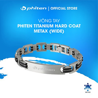 Vòng tay Phiten titanium hard coat metax (wide)  Mô tả sản phẩm:  Vòng tay Titan nguyên chất với công nghệ Metax. Đỉnh c