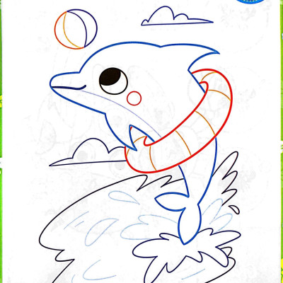 Tô Màu Theo Từng Bước - Sinh Vật Biển, Động Vật Trên Cạn, Khủng Long 1