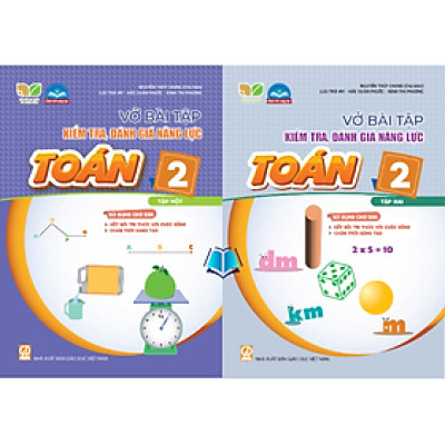 Sách - Combo Vở bài tập kiểm tra, đánh giá năng lực Toán 2 -Tập 1.2 SGK Kết nối , Chân Trời
