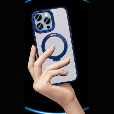 Ốp Lưng Case Trong Suốt Từ Tính Kiếm Đế Dựng MagStand Dành Cho iPhone 15 Pro Max / 15 Pro, Mipw MagStand TRANSPARENT - HÀNG CHÍNH HÃNG