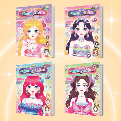 Combo Sách trang điểm công chúa Hàn Quốc Myra, Yuna, Jenny, Hanna (4 cuốn)