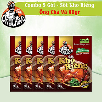 Combo 5 Gói Sốt Kho Riềng Ông Chà Và 90gr (Braised Galangal sauce)