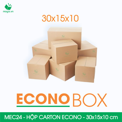 MEC24 - 30x15x10 cm - Combo 60 thùng hộp carton trơn siêu tiết kiệm ECONO