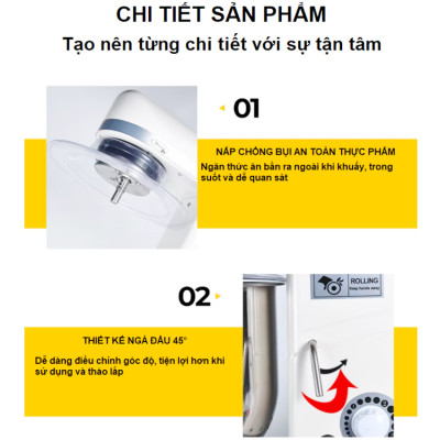 Máy trộn bột, đánh kem 10 lít chuyên nghiệp 3 trong 1 - Dòng công nghiệp. Thương hiệu Mỹ cao cấp Septree - B10SS và B10. Hàng chính hãng