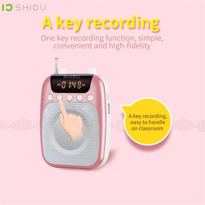 Tặng Kèm Micro Không Dây Trị Giá 139K - Loa Trợ Giảng Có Dây Shidu SD-S358 Công Suất Loa 10W Kết Nối Bluetooth,FM, Dung Lượng Pin 2500mAh Sử Dụng Lên Tới 15h. SHIDU S358 10W Wireless Mini Amplifier Meeting Guide Headset Micro Wireless - Hàng Chính Hãng