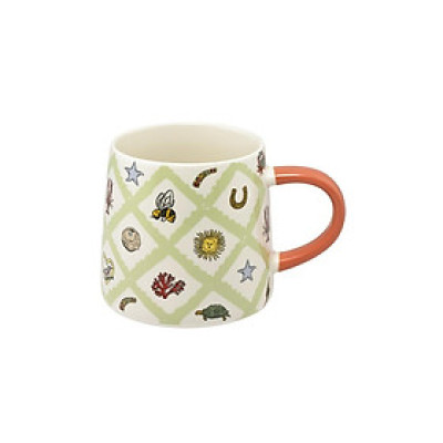 Cath Kidston - Ly/Billie Mug - Charms - Green/Cream -1053814