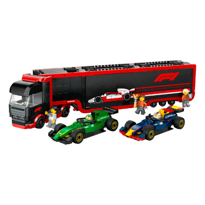 LEGO CITY 60445 Đồ Chơi Lắp Ráp Xe Vận Chuyển Xe Đua F1 (1086 chi tiết)