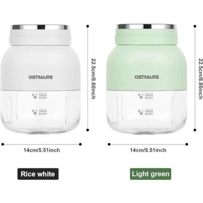 Máy Xay Sinh Tố Cầm Tay Mini Ostmars Sạc Tích Điện Dung Tích 500ml Đa Năng Nhỏ Gọn