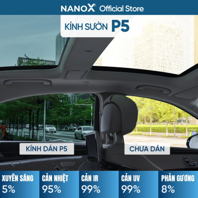 Phim cách nhiệt ô tô 4 chỗ gói cao cấp siêu cách nhiệt NanoX Premium