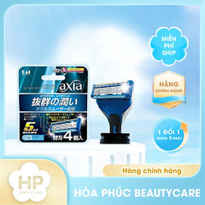 Lưỡi DaoThay Thế Dao Cạo Râu 5 Lưỡi Kép Kai Razor Axia 00614 (Set 4 Lưỡi Dao)