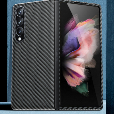 Ốp lưng dành cho Samsung Galaxy Z Fold 3 hiệu X Level vân sợi carbon chống sốc chống vân tay chống bẩn - Hàng nhập khẩu