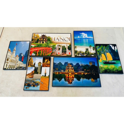 (HCM) Tranh Hà Nội, tranh treo tường phong cảnh Hà Nội,tranh trang trí decor  nhà hàng, khách sạn