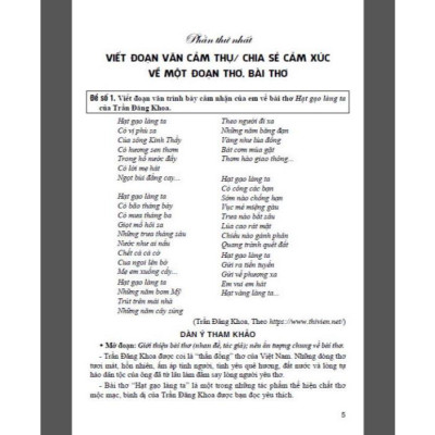 Cảm thụ, phân tích tác phẩm văn học ngoài sách giáo khoa tác phẩm thơ (dùng chung cho các bộ sgk hiện hành) -HA