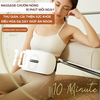 Máy Massage Bụng tan Mỡ, Đai Massage Đánh Tan Mỡ Bụng Cao Cấp Có Đèn Hồng Ngoại Tích Hợp Đá Nóng Hymalaya Giúp tan Mỡ