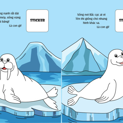 Bé tô màu: Khám phá bắc cực lạnh giá (20+ hình dán sticker)