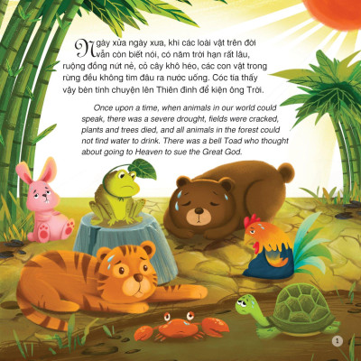Truyện Cổ Tích Việt Nam - Cóc Kiện Trời (Song Ngữ Việt - Anh)