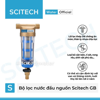 Bộ lọc nước thô đầu nguồn mini Scitech GB - Hàng chính hãng