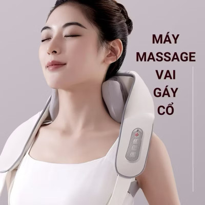 Máy Massage Cổ Vai Gáy RL-20, Con Lăn Silicon Không Gây Đau - Đai Massage Đa Năng Mô Phỏng Kỹ Thuật Massage Số 8