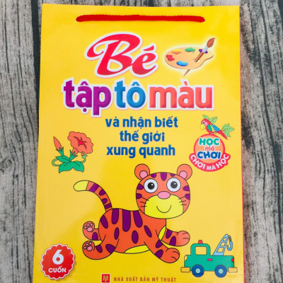 Bé Tập Tô Màu Và Nhận Biết Thế Giới Xung Quanh (Túi 6 Cuốn)
