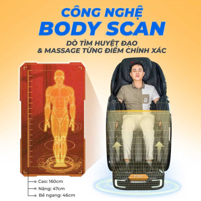 Ghế Massage Toàn Thân Lifesport LS-666, Ghế Massage Hiện Đại Với 20 Bài Massage Tự Động, Điều Khiển Bằng Giọng Nói