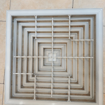 Cửa gió khuếch tán 350x350 nhôm sơn tĩnh điện, cửa gió cấp điều hòa âm trần