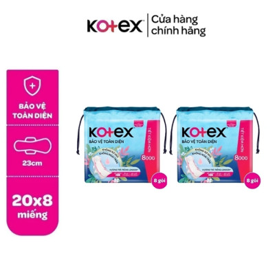 Combo 2 gói Băng Vệ Sinh Kotex Bảo Vệ Toàn Diện Ngày Nhiều và Đêm 28cm SMC - Gói 14 miếng