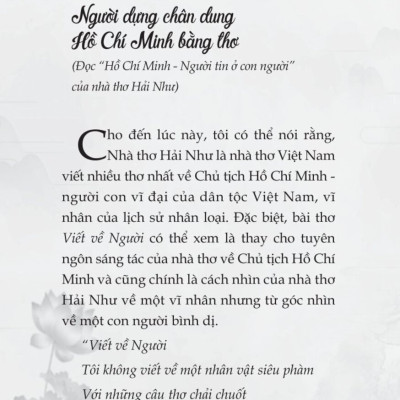 Hồ Chí Minh - Người tin ở con người (bản in 2024)