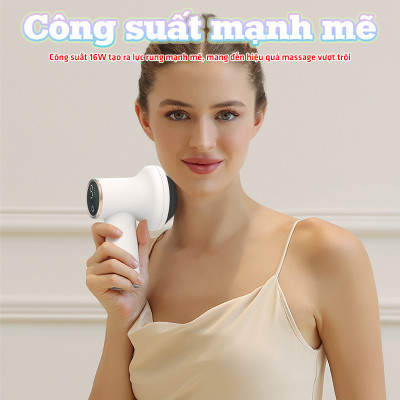 Máy Massage Cầm Tay Mini Puli PL-681DC - 8 Đầu Matxa, Công Suất Mạnh Mẽ Giúp Giảm Đau Mỏi, Thư Giãn