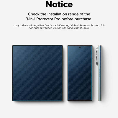 Bộ dán màn hình cho Samsung Galaxy Z Fold 7 RINGKE 3-in-1 Protector Pro - Hàng Chính Hãng
