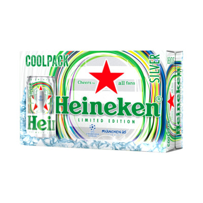Thùng 24 lon bia Heineken Silver Coolpack 250ml/lon