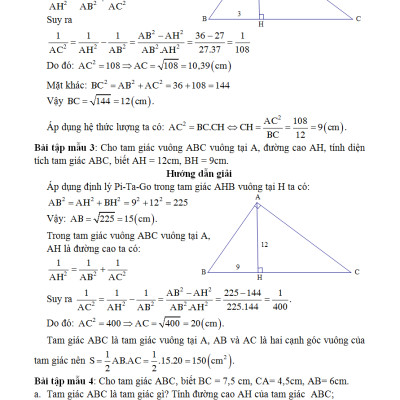 BÀI TOÁN QUA CÁC KÌ THI HỌC SINH GIỎI VÀ LUYỆN THI VÀO LỚP 10 CHUYÊN HÌNH HỌC 9_KV