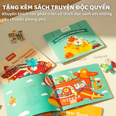 Xếp Hình Cho Bé 3, 4, 5 Tuổi cấp độ Mideer puzzles Level Up 2 Animal đồ chơi trí tuệ cho bé