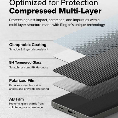 [Combo 2] Dán cường lực chống nhìn trộm cho Samsung Galaxy S25 Ultra RINGKE Easy Slide Privacy Tempered Glass - Hàng Chính Hãng